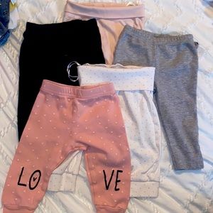 5 pack 6-9 month baby girl pants
